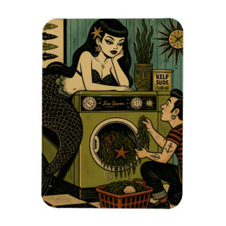 Imán Sirena surrealista de mediados de siglo día de lav