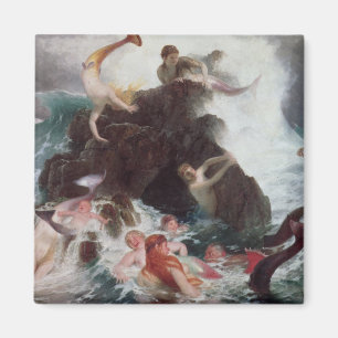 Imán Sirenas en el juego, 1886 (aceite en lona)