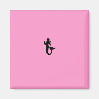 Imán Sirenita Ocean Glow_Black-on-Pink