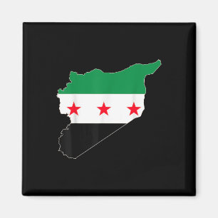 Imán Siria libre Orgulloso Mapa de Corazón de Bandera S