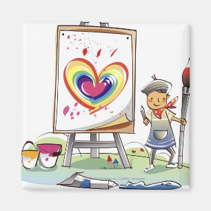 Imán Sirva sostener una brocha y hacer una pausa un