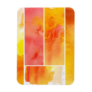 Imán Sistema de la acuarela abstracta pintado a mano