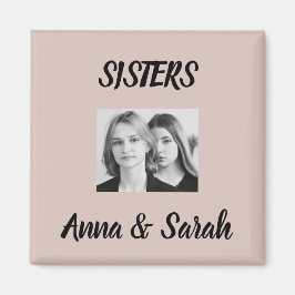 Imán Sister Gift Magnet – Personalized with Names&Photo