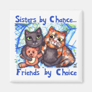 Imán Sisters & Friends Cat Fridge Magnet