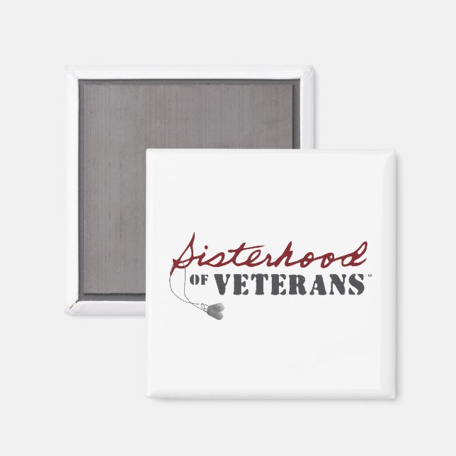 Imán Sisters of Veterans Military Pride Design (Anverso/Reverso)