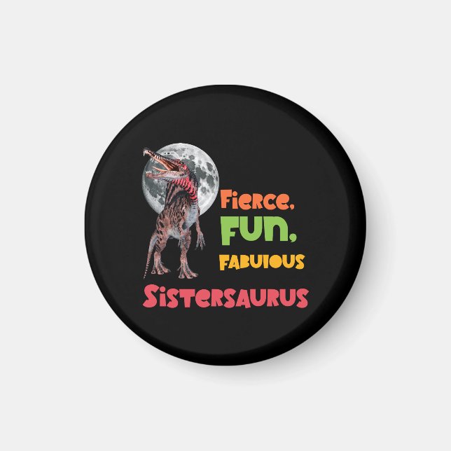 Imán Sistersaurus Squad de Diseño de Dinos Hermanas Emp (Frente)