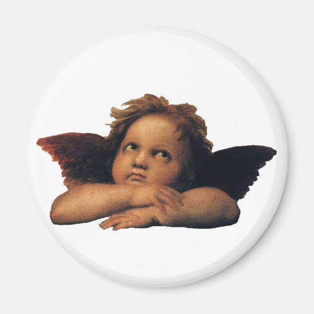 Imán Sistine Madonna, detalles de Angels de Raphael San (Frente)