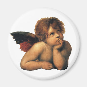 Imán Sistine Madonna, detalles de Angels de Raphael San