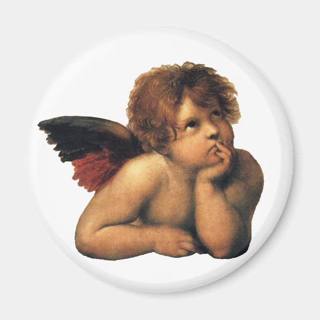 Imán Sistine Madonna, detalles de Angels de Raphael San (Frente)