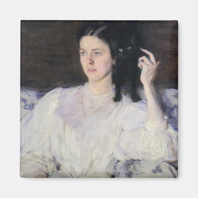 Imán Sita y Sarita, o joven Chica con un gato (Frente)