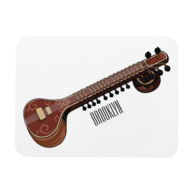 Imán Sitar personalizado ilustracion (Horizontal)