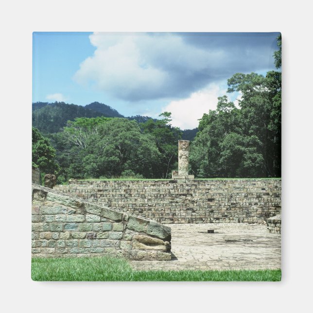 Imán Sitio Arqueológico Antiguo Copan Honduras Foto (Frente)