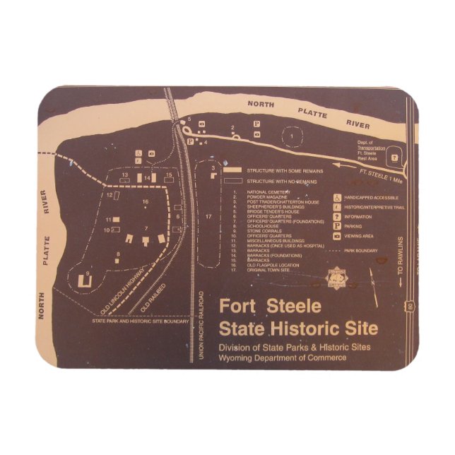 Imán Sitio Histórico Estatal Fort Fred Steele, Wyoming (Horizontal)