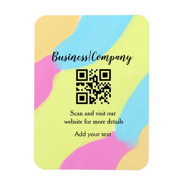 Imán sitio web de empresa de negocios simple código de  (Vertical)
