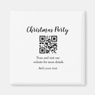 Imán Sitio web de fiesta de Navidad simple código de ba
