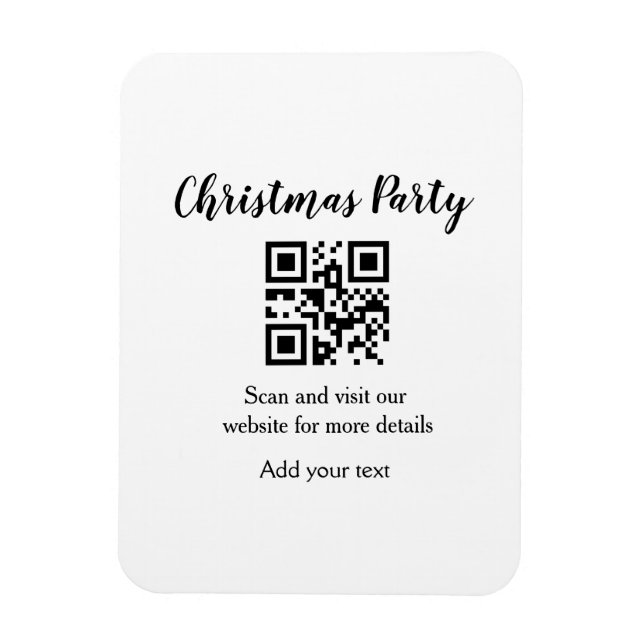 Imán Sitio web de fiesta de Navidad simple código de ba (Vertical)