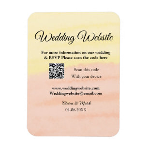 Imán sitio web del boda agregar código Q R exploración 