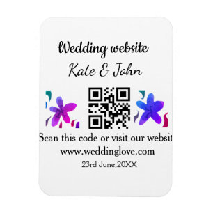Imán Sitio web simple mínimo de boda Q código R añadir