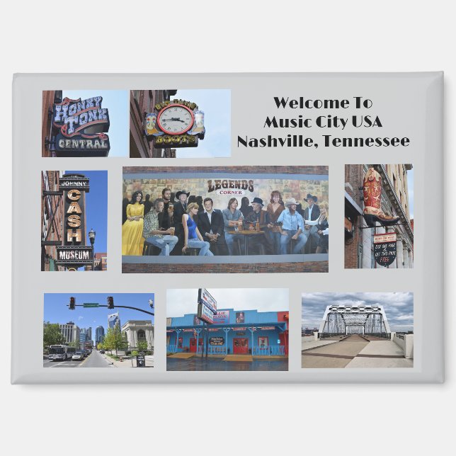 Imán Sitios para ver en Nashville, Tennessee (Anverso)