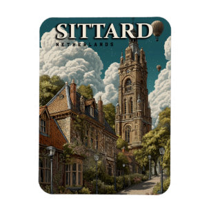 Imán Sittard Países Bajos Vintage Travel