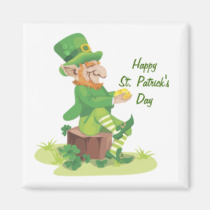 Imán Sitting Leprechaun
