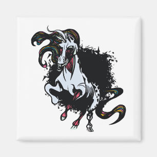 Imán Situación del unicornio del zombi
