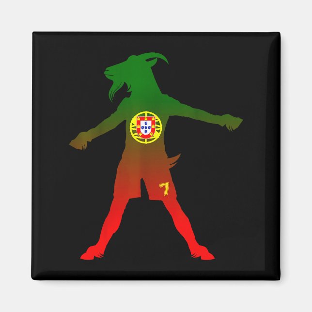Imán Siuuu Real Goat Rtugal Flag Soccer Men Women Kids  (Frente)