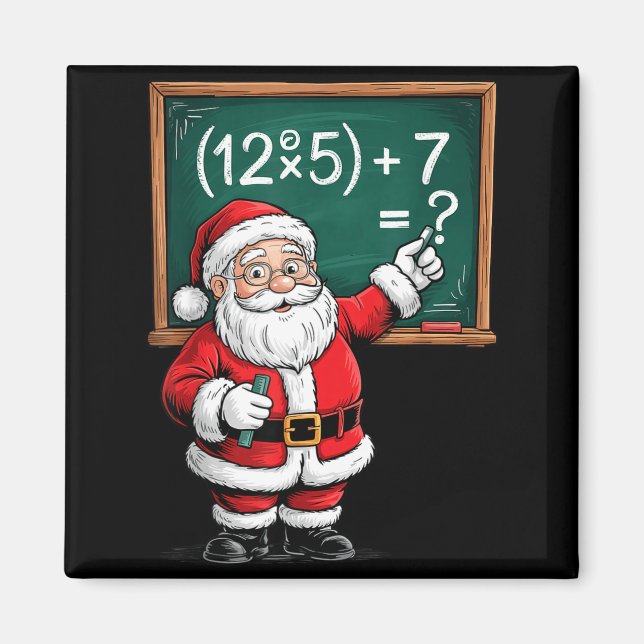 Imán Six Seven 67 Meme Santa Math Teacher Christmas Men (Frente)