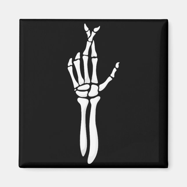 Imán Six Seven 6 7 Meme Funny Skeleton Hands Sign Let's (Frente)