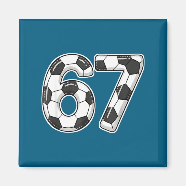 Imán Six Seven 6 7 Meme Humor Funny Football Fan Men Wo (Frente)