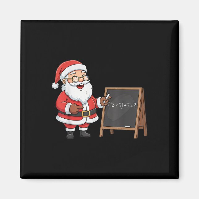 Imán Six Seven 6 7 Meme Santa Christmas Xmas Teacher Nu (Frente)