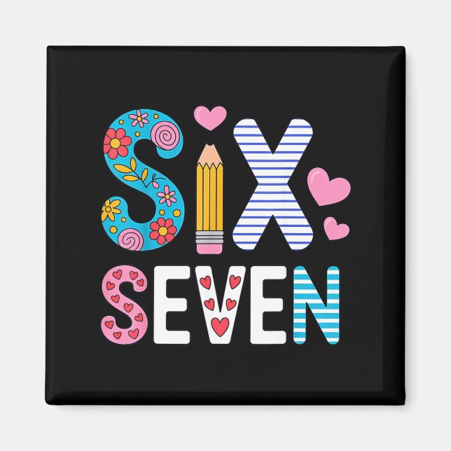 Imán Six Seven 6 7 Meme Teacher  (Frente)