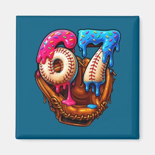 Imán Six Seven Baseball Candy Drip 6-7 Meme  (Frente)