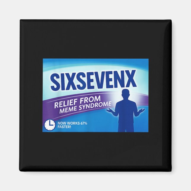 Imán Sixsevenx Relief From Meme Numbers Parody Teacher  (Frente)