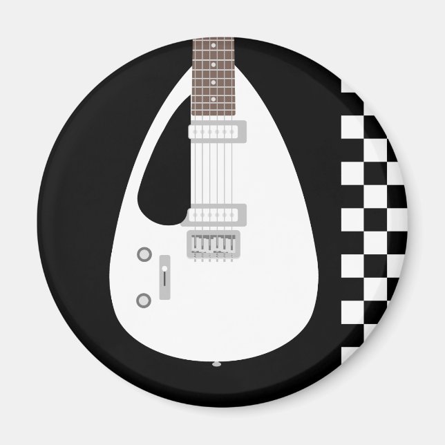 Imán Ska Beat 2Tone Teardrop Guitarra eléctrica (Frente)