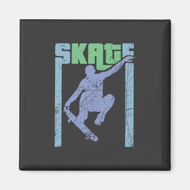 Imán Skateboard Vintage (Frente)