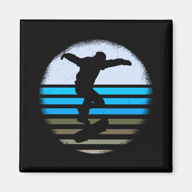 Imán Skateboard Vintage Retro (Frente)