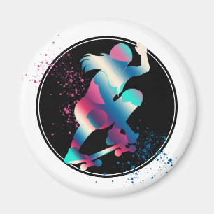 Imán Skateboarder femenino