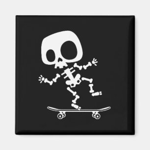 Imán Skeletboard Skateboard Halloween Disstume divertid