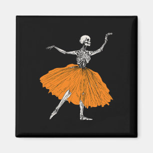 Imán Skeleton Ballerina Dance Tutu Spookone Ballet Bail