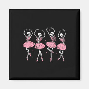 Imán Skeleton Ballerinas Ballet Dance Cute Chica Hallow