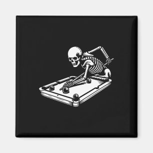 Imán Skeleton Billiards Halloween Pool Snooker Billiard