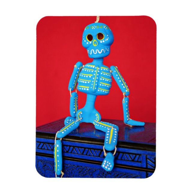 Imán Skeleton Blue Sugar (Vertical)