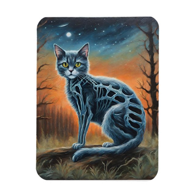 Imán Skeleton Cat (Vertical)