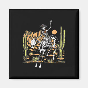 Imán Skeleton Cowboy Montando Caballo Halloween Rider C