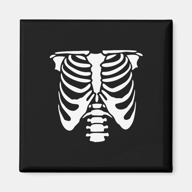 Imán Skeleton Crob Cage Bones Halloween X ray (Frente)