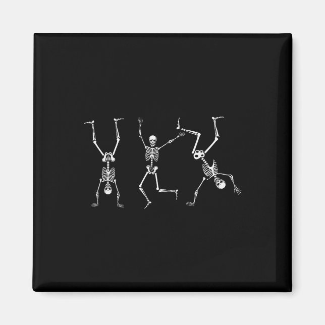 Imán Skeleton Dance Challenge Halloween Scary Skeleton (Frente)