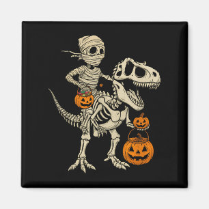 Imán Skeleton de la momia montando Dinosaurio T Niños R
