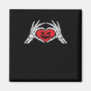 Imán Skeleton deja un corazón asustado Halloween