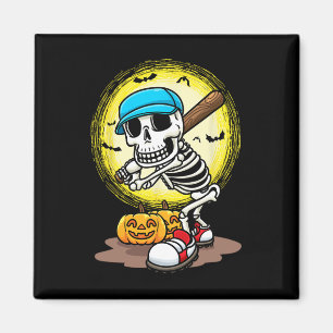 Imán Skeleton del jugador Softball Niños Halloween Niño